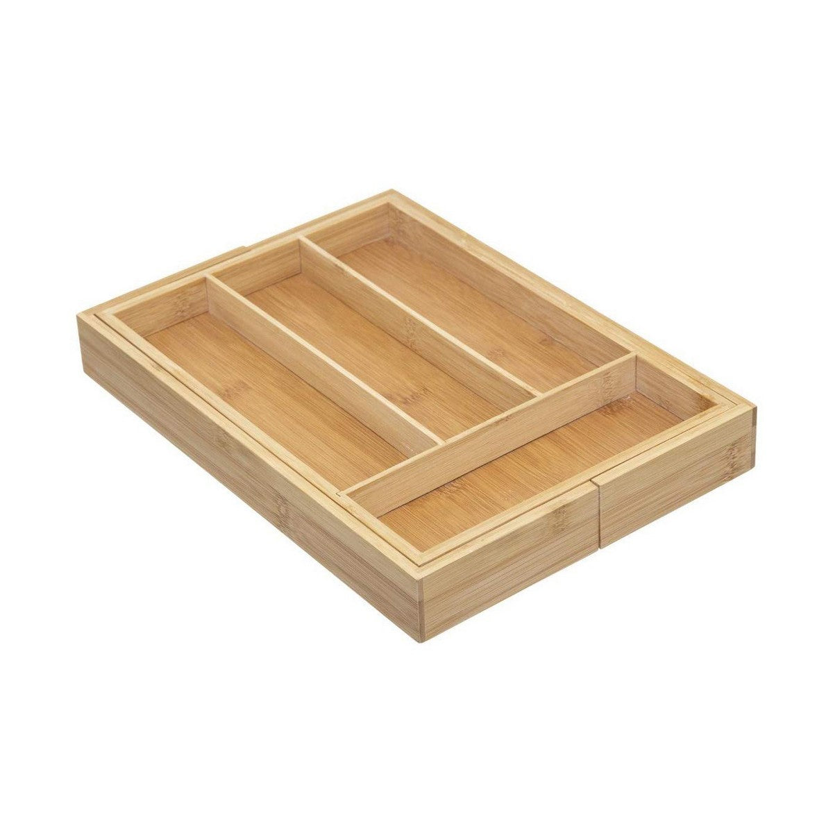 Organizador de Talheres de Madeira Bambu (34 x 25 x 4,5 cm)