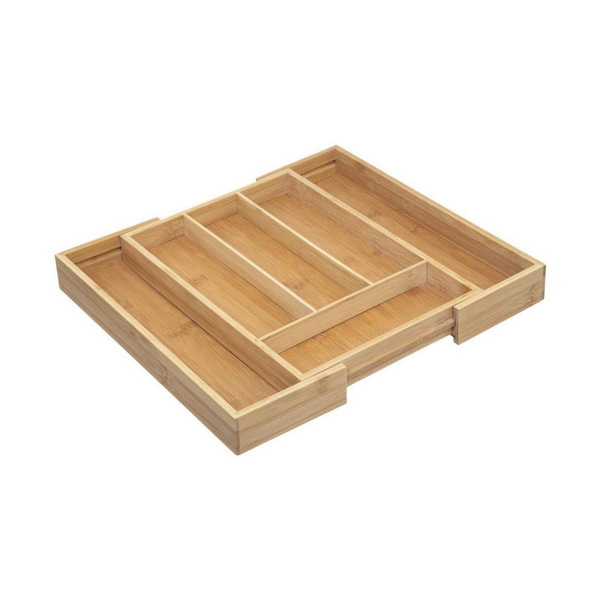 Organizador de Talheres de Madeira Bambu (34 x 25 x 4,5 cm)