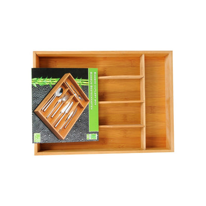 Organizador de Talheres de Madeira Bambu (34 x 25 x 4,5 cm)