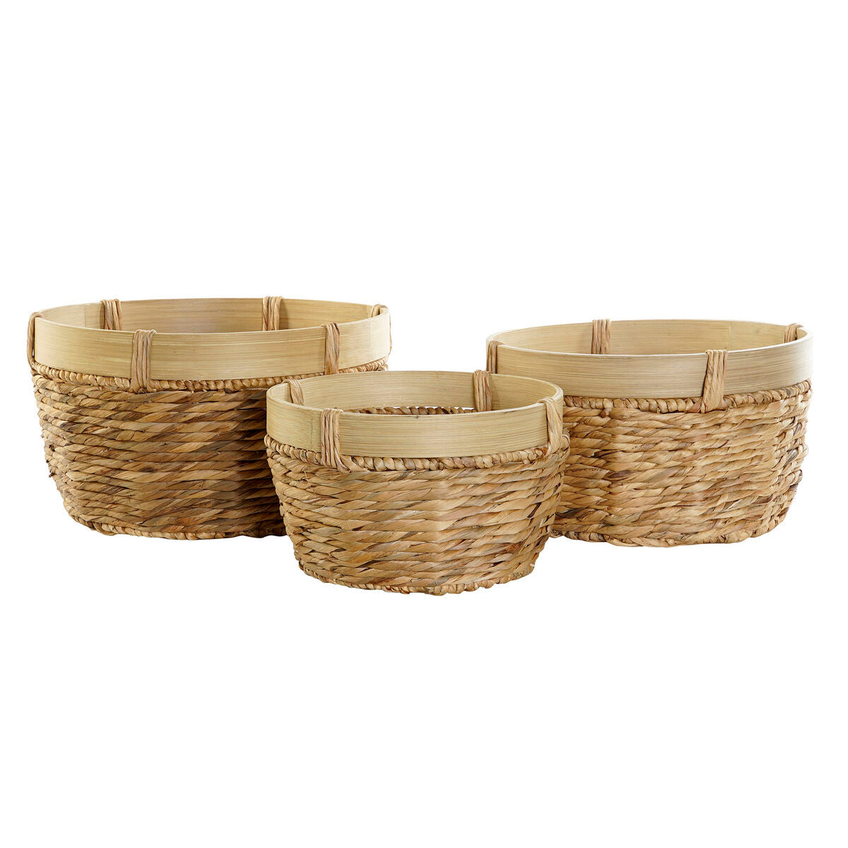 Conjunto de Cestas Tropical de Bambu