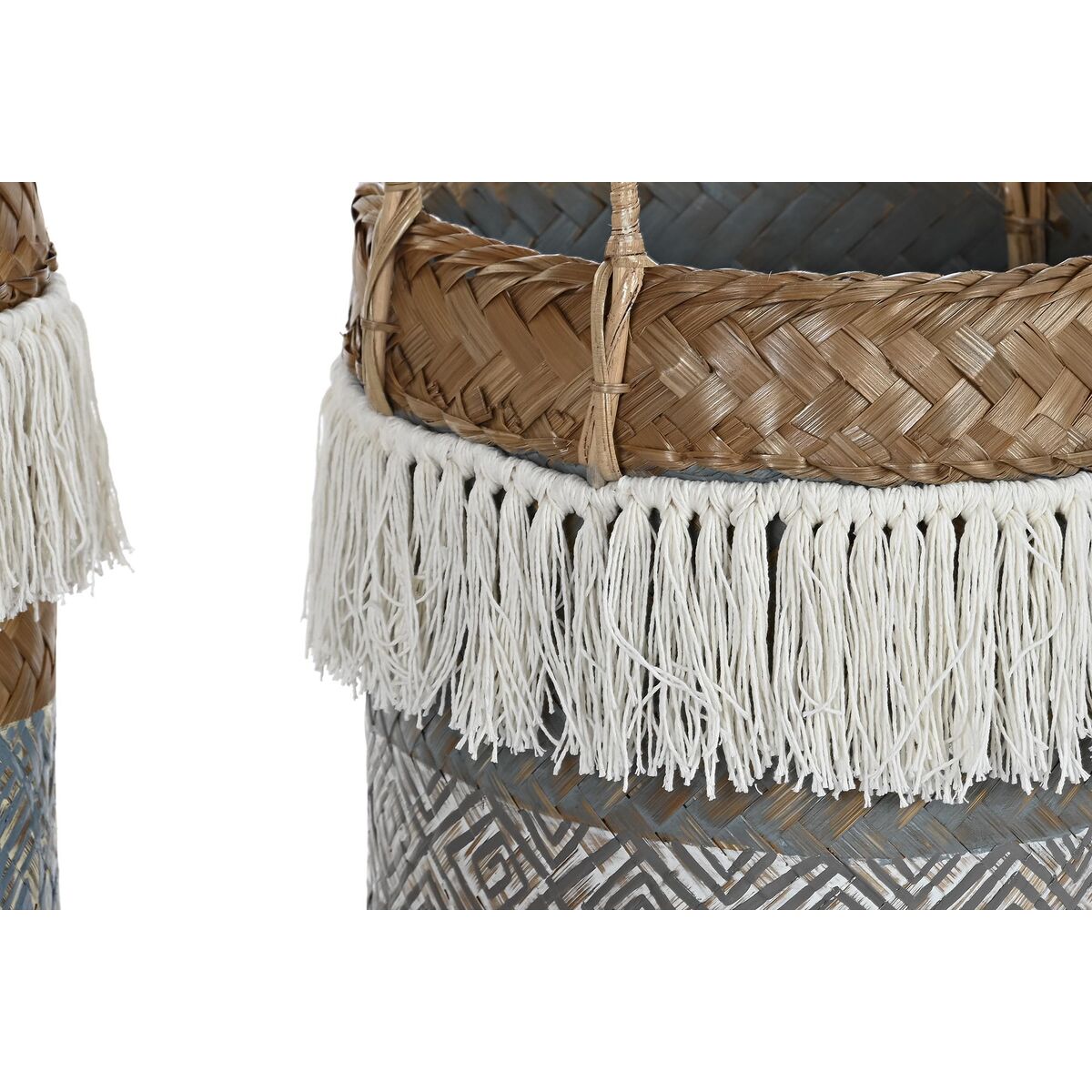 Conjunto de Cestos em Bambu Boho