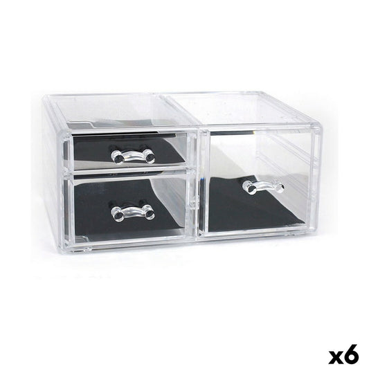 Organizador Multiusos em Plástico Transparente 23,8 x 15,3 x 10,8 cm (6 Unidades)