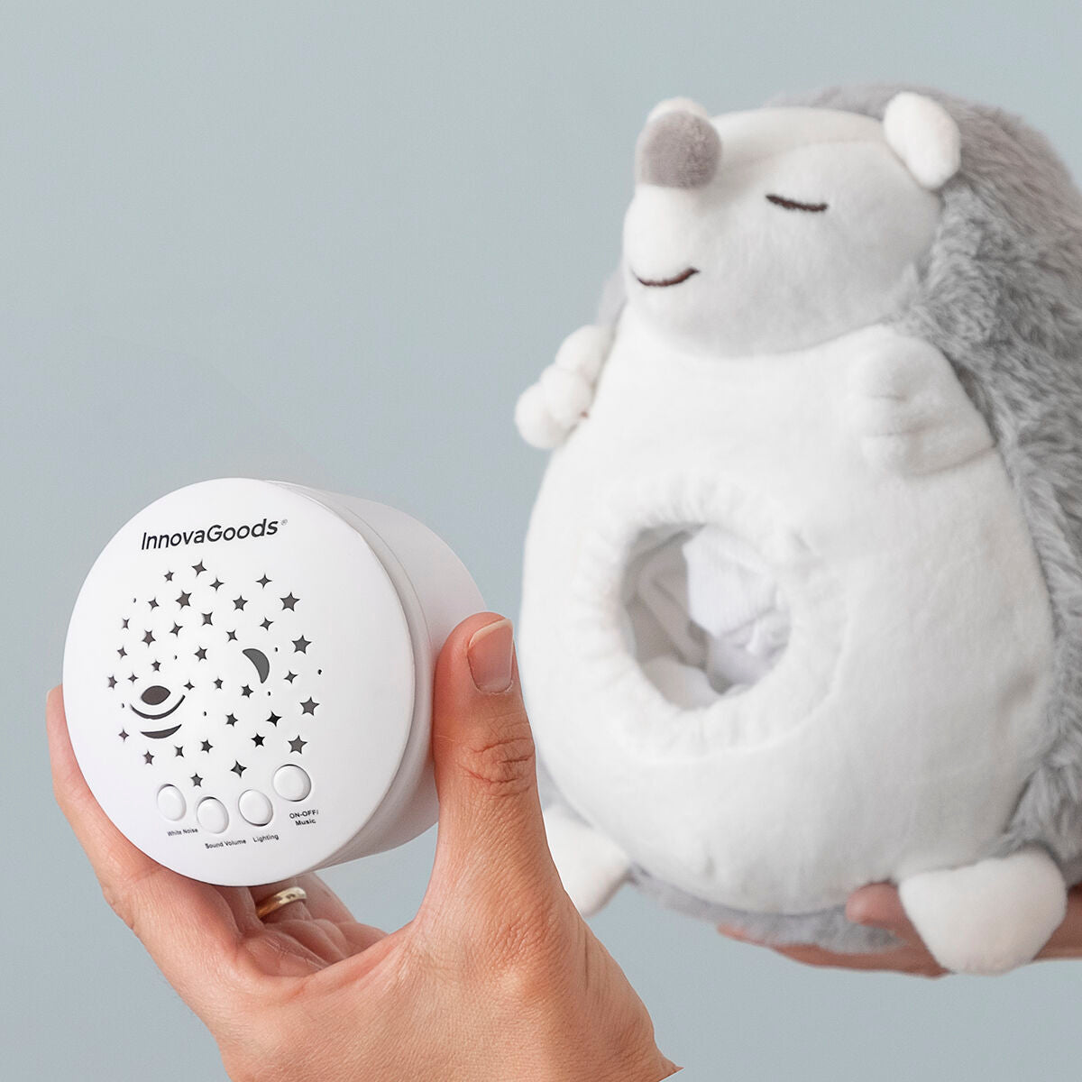 Porco-Espinho de Peluche com Ruído Branco e Projetor de Luz de Presença Spikey InnovaGoods