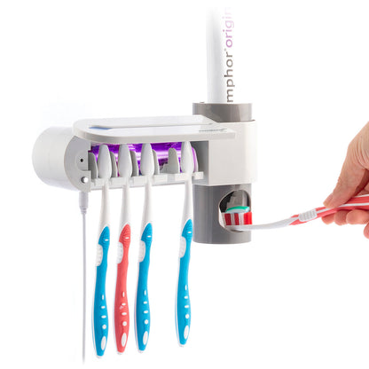 Esterilizador UV de Escovas de Dentes com Suporte e Dispensador de Pasta de Dentes Smiluv InnovaGoods