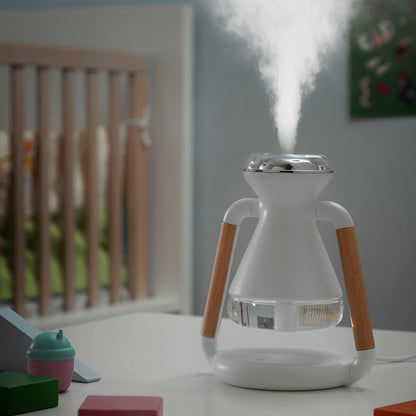 Humidificador Difusor de Aromas e Carregador Sem Fios 3 em 1