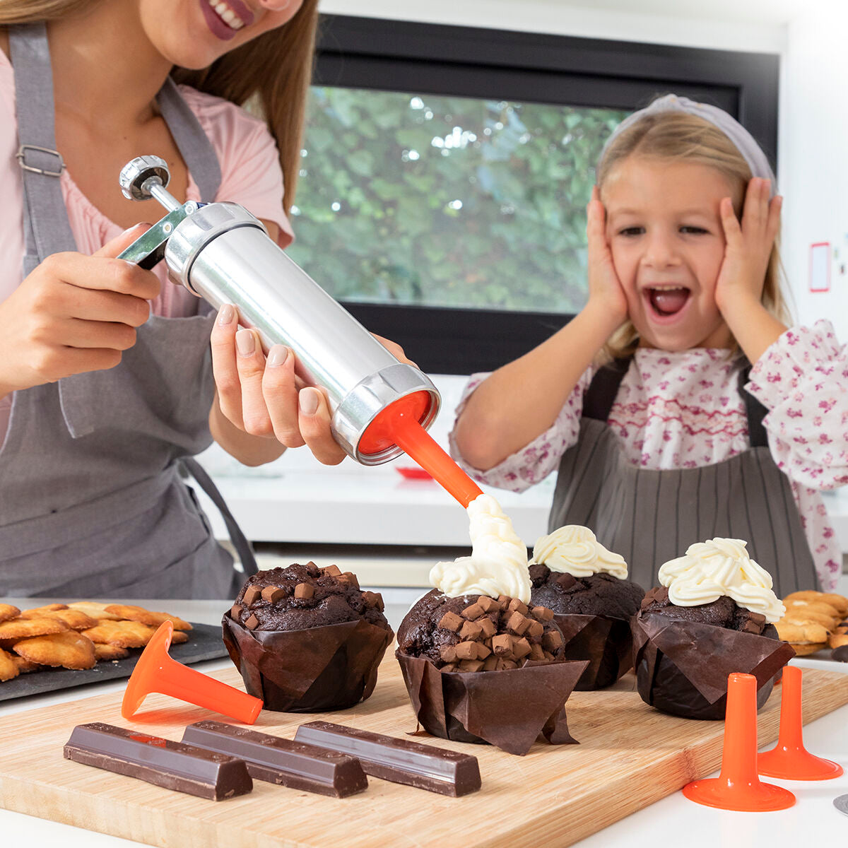 Máquina para Fazer Bolachas e Saco Pasteleiro 2em1 Prekies