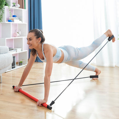 Barra de Fitness com Elásticos e Guia de Exercícios Resibar InnovaGoods