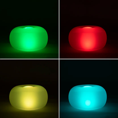 Assento Insuflável com LED Multicolor e Controlo