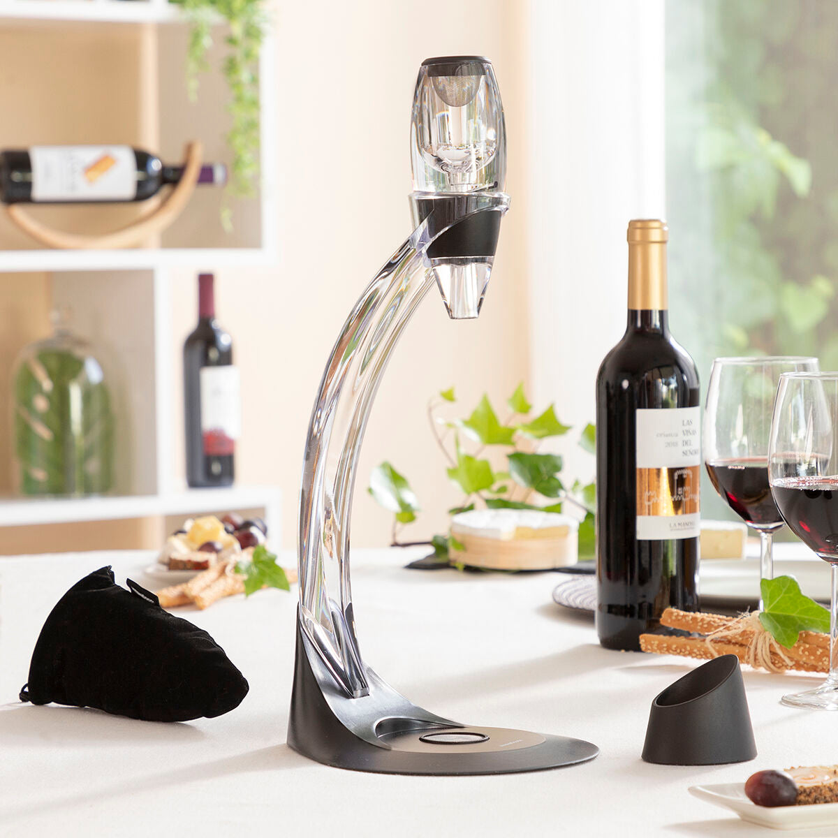 Arejador de Vinho Profissional com Suporte Torre e Base Antigota Winair